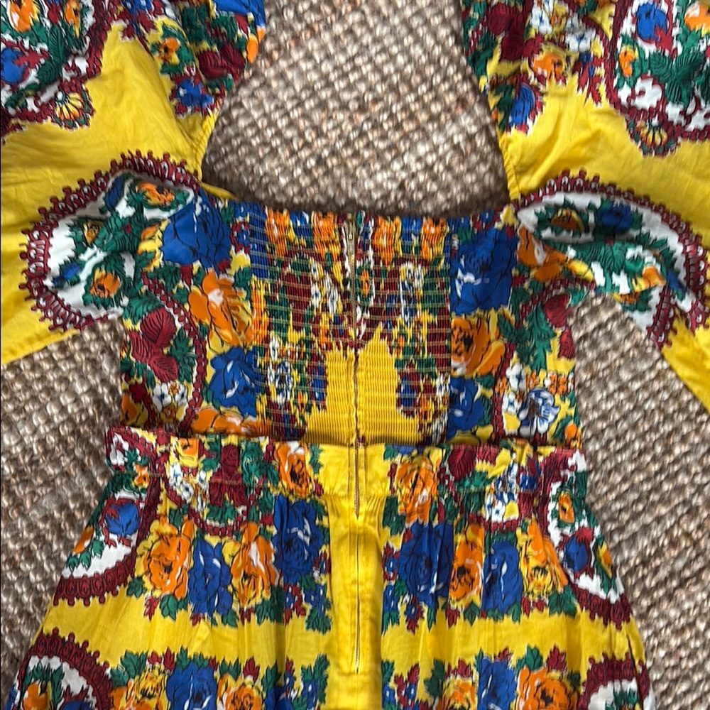 Cara Cara Yellow and Blue Casual Dress - Picture 3 of 3
